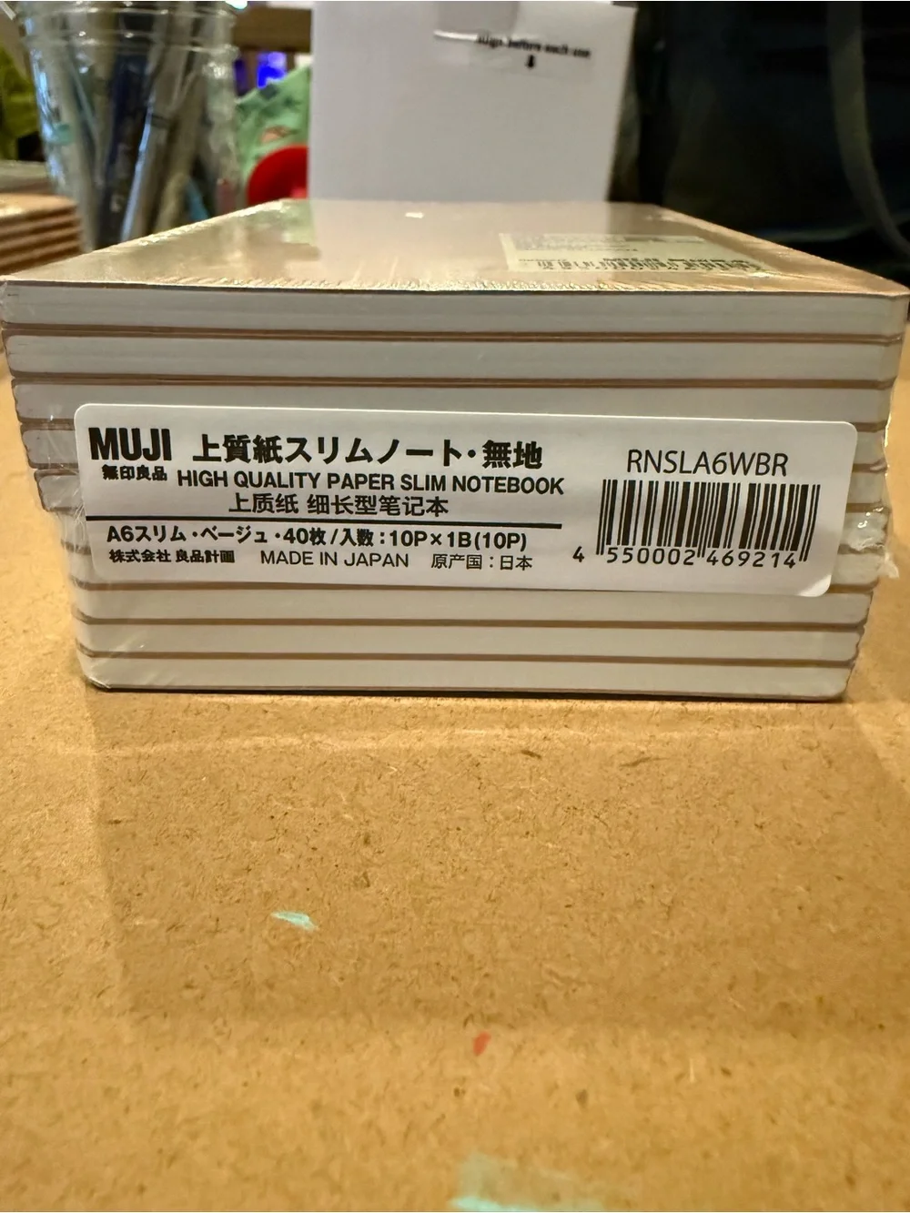 MUJI Slim Plain A6 notebooks 10pk (NWT)